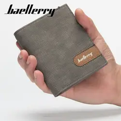 Baellerry мужской однотонный короткий кошелек из искусственной кожи с клипсой крест Вертикальная сумочка монета карман карта, держатель, фото