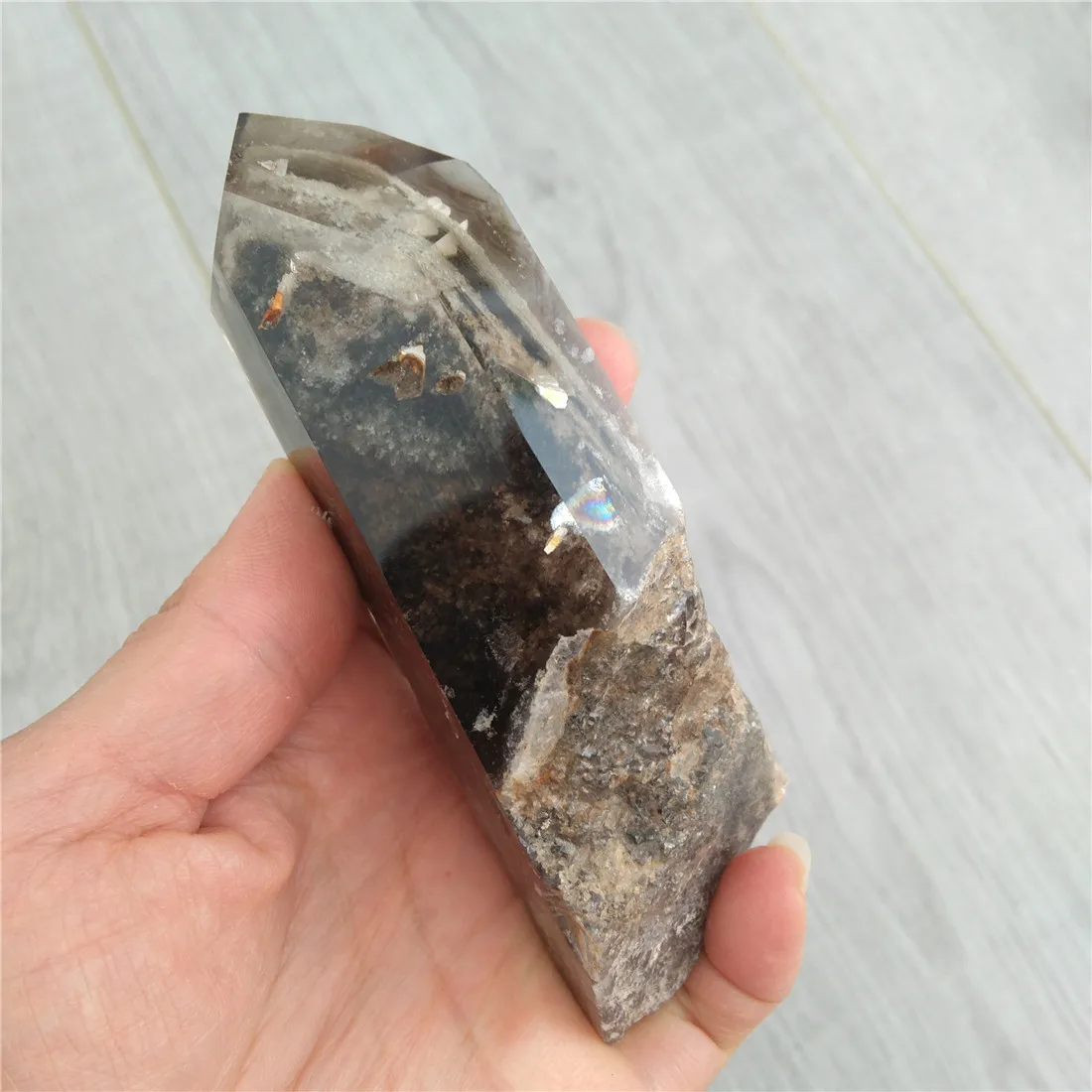 Каменные камни с Кристал фантом кристаллы призрака Wicca Cristal Islande Pierre Naturelle Cristaux