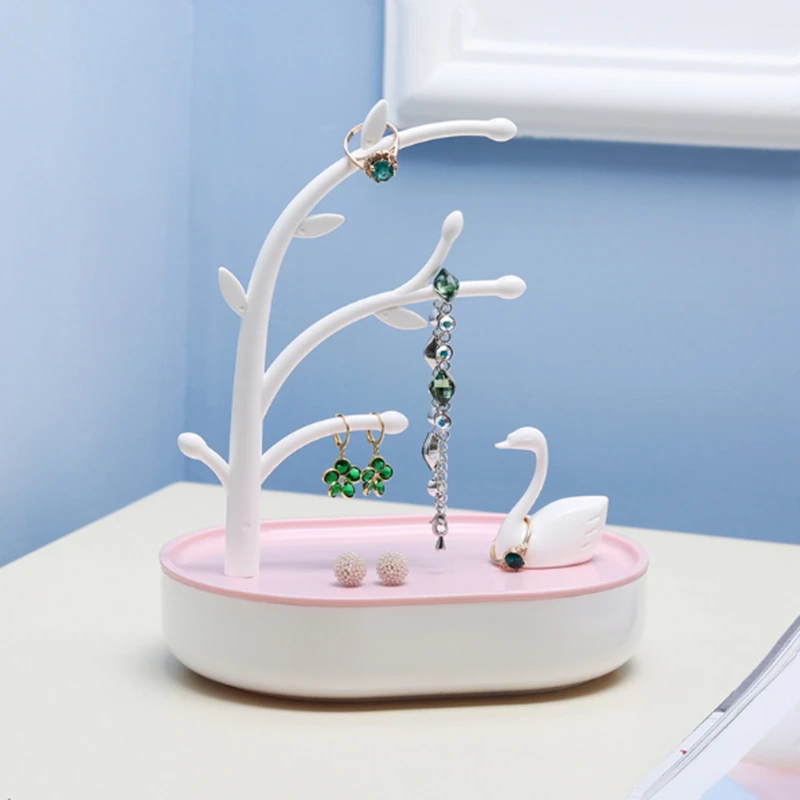 2018 New Creative Jewelry Holder Swan Lake Earring Bracelet Ring
