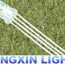 500 шт. 5 мм RGB светодиодный общий анод катодеттри-цвет излучающие диоды f5 RGB диффузный f5мм красный/зеленый/синий семь цветов pin-4