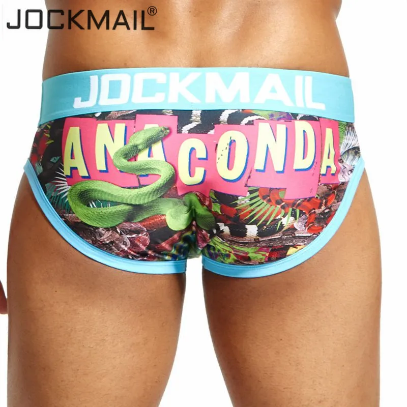 Трусы брифы JOCKMAIL мужские Брендовое пикантное нижнее белье слипы с игривым