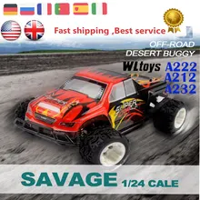 Hobby Monster Truck WLtoys A212 A222 A232 RC Car 1/24 Hight Speed Racing Electric 4WD RC Remote Control Drift Car Gift for Kids