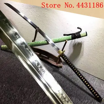 

122CM*Japanese Samurai Fighting Long Knife Clay Tempered T1095 High Carbon Steel Razor Sharp Real Sword Katana Battle Ready