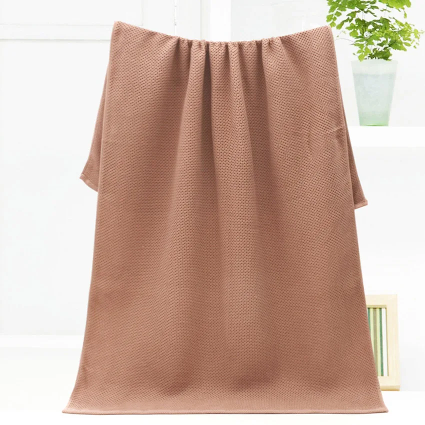 New Honeycomb Absorbent Bath Towels Cotton Thicken Jacquard Plain Bath Towel 70x140 High Quality Big Towel
