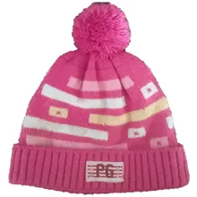 Новые милые шерстяные вязаные зимние розовые шапки с рисунком из мультфильма, детские шляпы для косплея, флисовые шапки с бантом