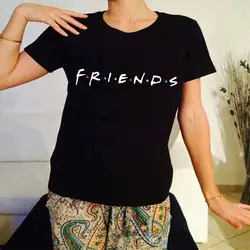 2019 модные короткий рукав с героями телесериала «друзья» футболка Для женщин корейский стиль маленький свежий лучшие друзья футболки с