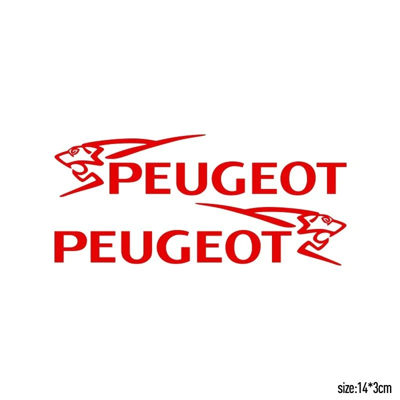 2 шт. настраиваемый Лев зеркало наклейки окна Стайлинг для PEUGEOT 307 206 308 407 207 406 3008 208 2008 508 14x3 см