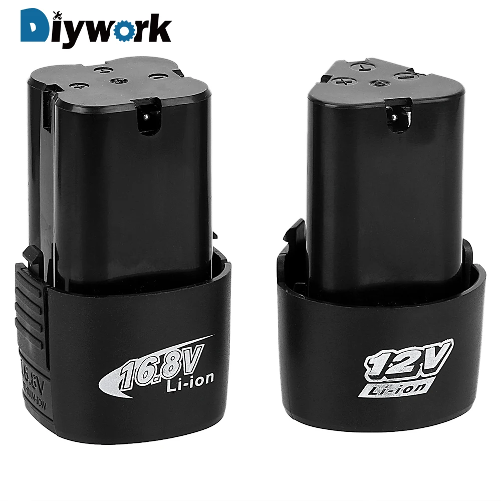

DIYWORK Electric Drill Battery Socket 16.8V 12V Lithium Battery For Cordless Screwdriver Electric Drill Battery High Capacity
