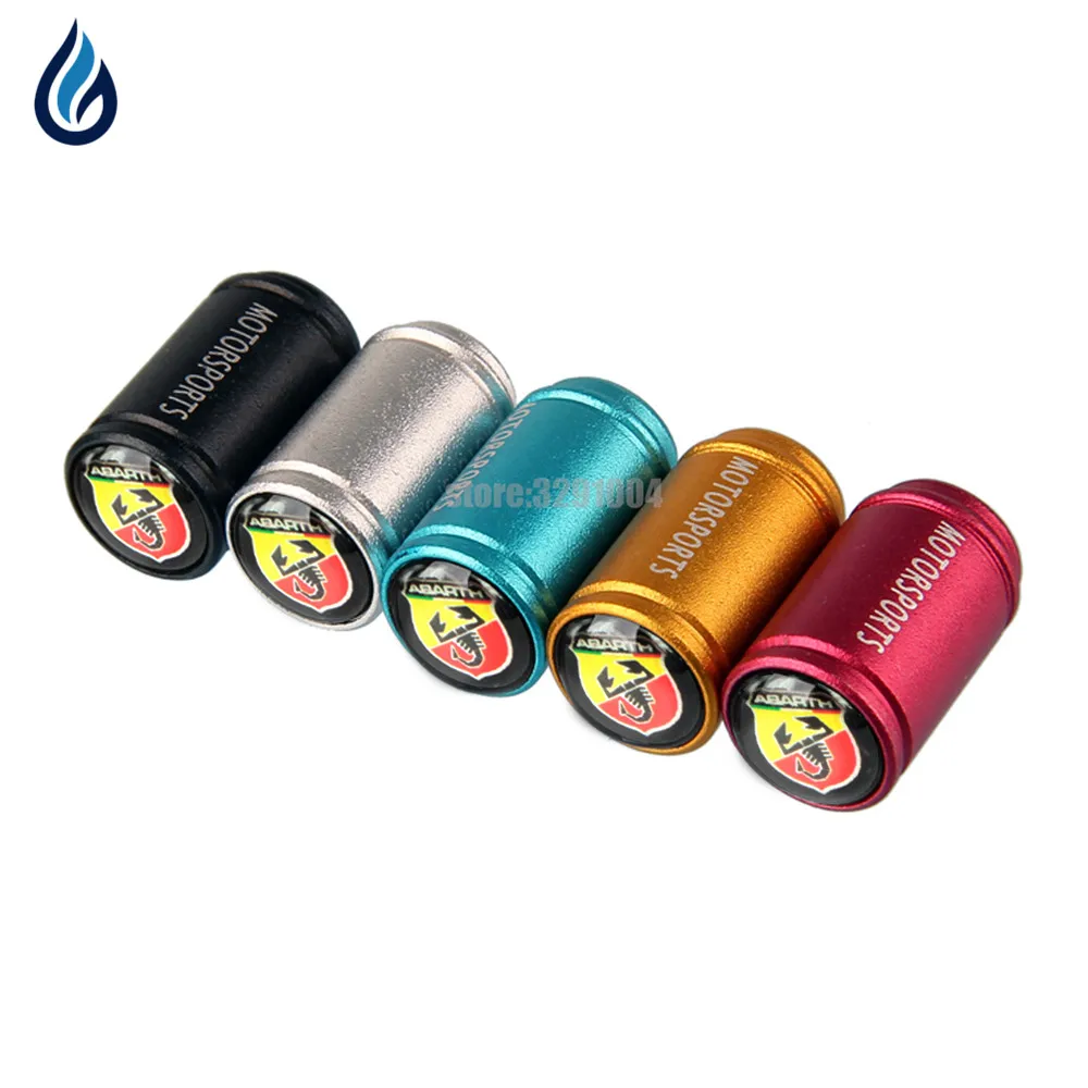 

Car Dull Polish Wheel Tire Valve Cap Cover For Abarth Fiat 500 Punto Stilo Bravo Ducato Ducato Linea 124 600 Panda Car Styling