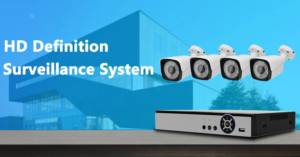 4CH 1080P AHD Kit CCTV Camera System DVR Home Security Video Monitor Indoor Outdoor Cameras 2.0MP Surveillance IR Night Vision (1)