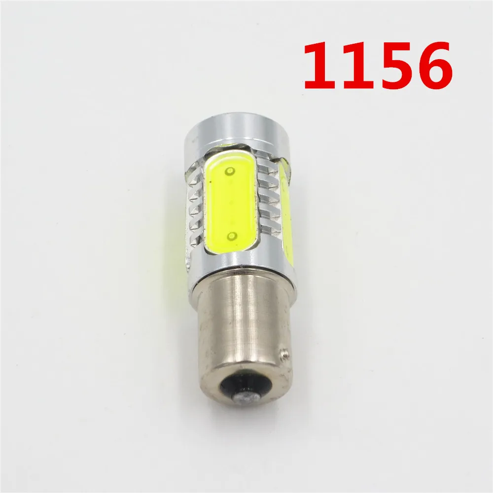 Белый 1156 BA15S P21W COB 7,5 W резервного копирования/Обратный светодиодный противотуманный сигнал сигнальная Поворотная лампа светильник BAU15S PY21W 1157 BAY15D P21/5 Вт