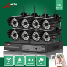 ANRAN 8-КАНАЛЬНЫЙ P2P HDMI 1080 P WI-FI NVR 48IR Пуля Водонепроницаемый Открытый Беспроводная Ip-камера Видеонаблюдения CCTV Видео Системы