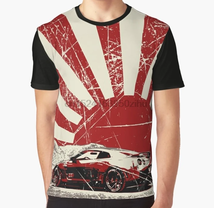 

All Over Print T Shirt Men Funny tshirt Nissan GTR monster Graphic T-Shirt