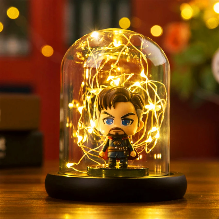 Светодиодный светильник в виде героя паука Marvel, супержелезный человек, Халк, Дэдпул, светодиодный светильник, ночник, многоцветный, Рождественский Декор, Детские Подарочные игрушки