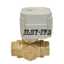 DC12V DN20 латунь моторизованный шаровой клапан, горизонтальный 3 полосная т/L типа с сигналом отзывы