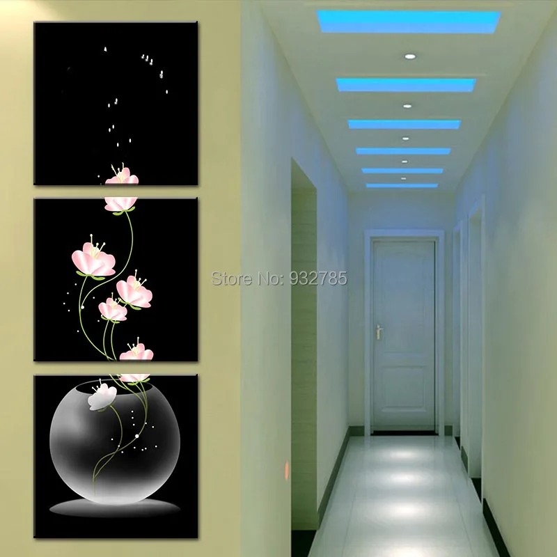 

3 Pcs/Set Abstract Art Modern Wall Print Paintings FLowers Porch Vertical Decorative Picture Wall Art Top Home Decoration