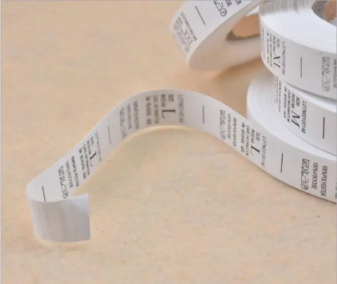 

0486 care labels for clothes customized garment labels 1000pcs per roll clothing wash label instruction tag