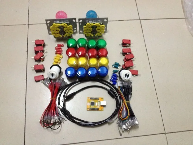 Free Delivery DIY Arcade Game Suit of LED joystick Chip joystick USB Chip LED joystick PC PS 3 2 in 1 USB Driver 2 player Free Delivery DIY Arcade Game Suit of LED joystick Chip joystick USB Chip LED joystick PC PS 3 2 in 1 USB Driver 2 player