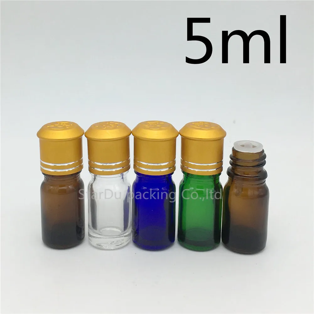 

High-quality 5ML Amber Glass Bottle Vials Essential Oil Bottle, 5cc Perfume Bottles Aluminum Cap With Plug