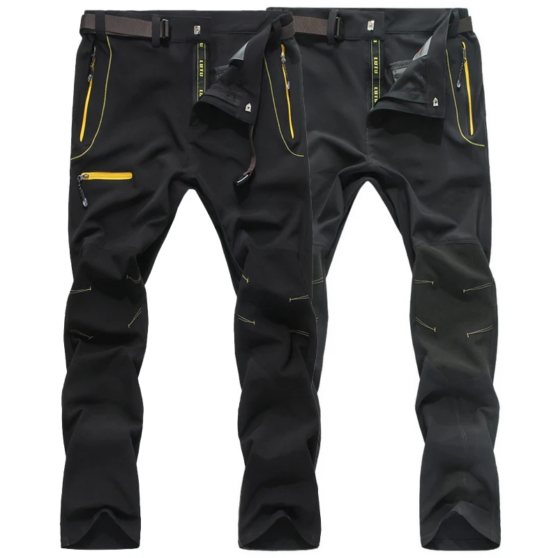 LoClimb Men's High Stretch Camping Hiking Pants Men Summer