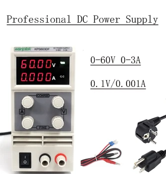 

KPS603DF Adjustable High precision double LED display switch DC Power Supply protection function 60V3A 110V-230V 0.1V/0.001A EU