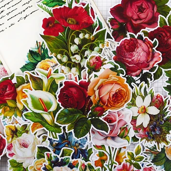 

36pcs/pack Victoria rose Vintage Decorative Sticker Scrapbooking Sticker Phone diary DIY craft photo albums Sticker