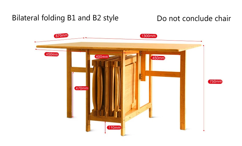 Деревянный складной обеденный стол с колесом для домашего обеденного стола и стула Комплект Простой многофункциональный стол из массивной древесины стабильный настольный органайзер