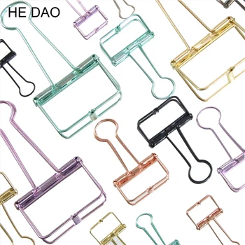 

3 Size Korean Stationery Hollow Out Binder Clips Paper Clips Notes Letter Notebook Clips DIY Bookmark Material Escolar