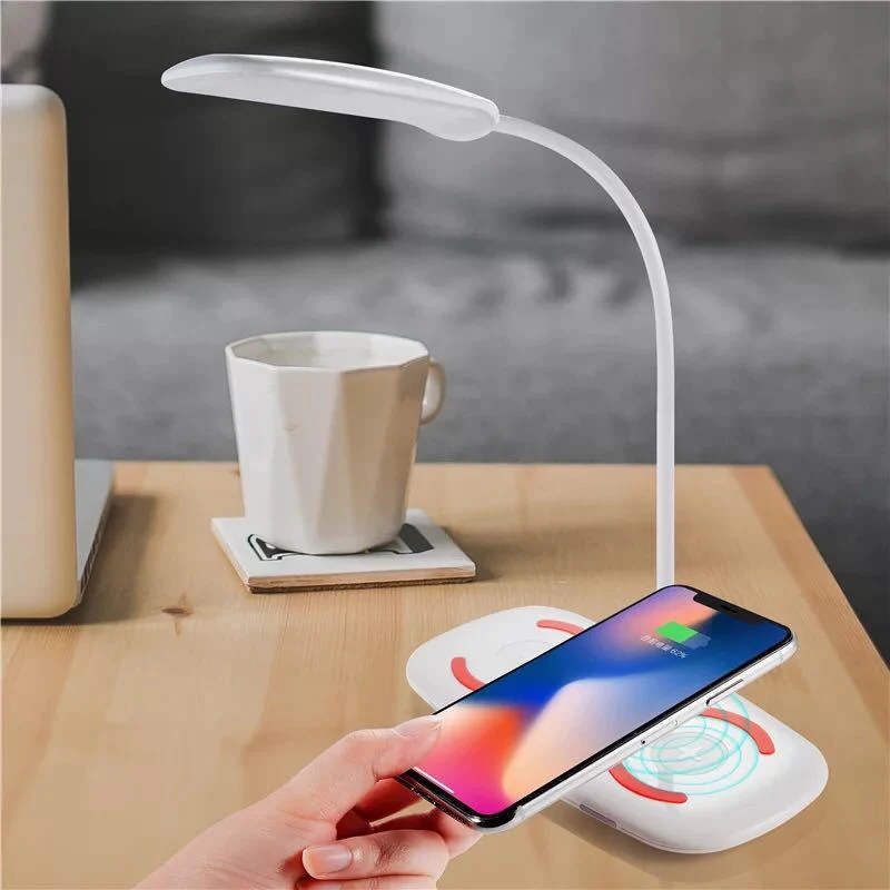 Dimmable Felixable лампа QI dual для iPhone Xs/XR/X samsung xiaomi phone Беспроводная Быстрая зарядка Pad зарядная станция Док-станция Подставка