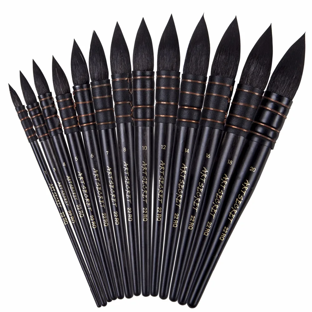 1Piece Handmade Squirrel's Hair Artist Watercolor Paint Brush French