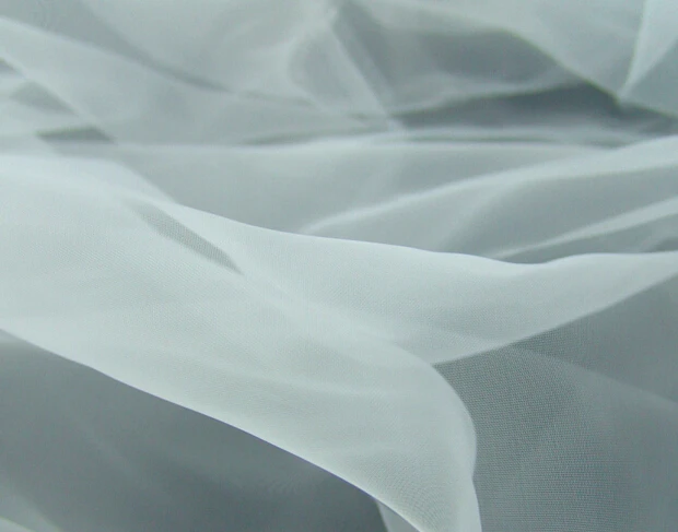 

5 meter 150cm 59" width ivory organza glass yarn voile fabric tulle wedding dress stage shape materials MM262