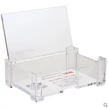 Пластик Бизнес держатель для карт стол аксессуары прозрачный sleek минималистский карты стенд большой Ёмкость акрил Дисплей