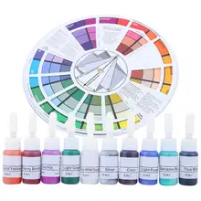 50 мл профессиональная татуировка чернила пигмент Татуировка с макияж цвет колесная палитра смешивания руководство набор косметический для татуировки Поставки