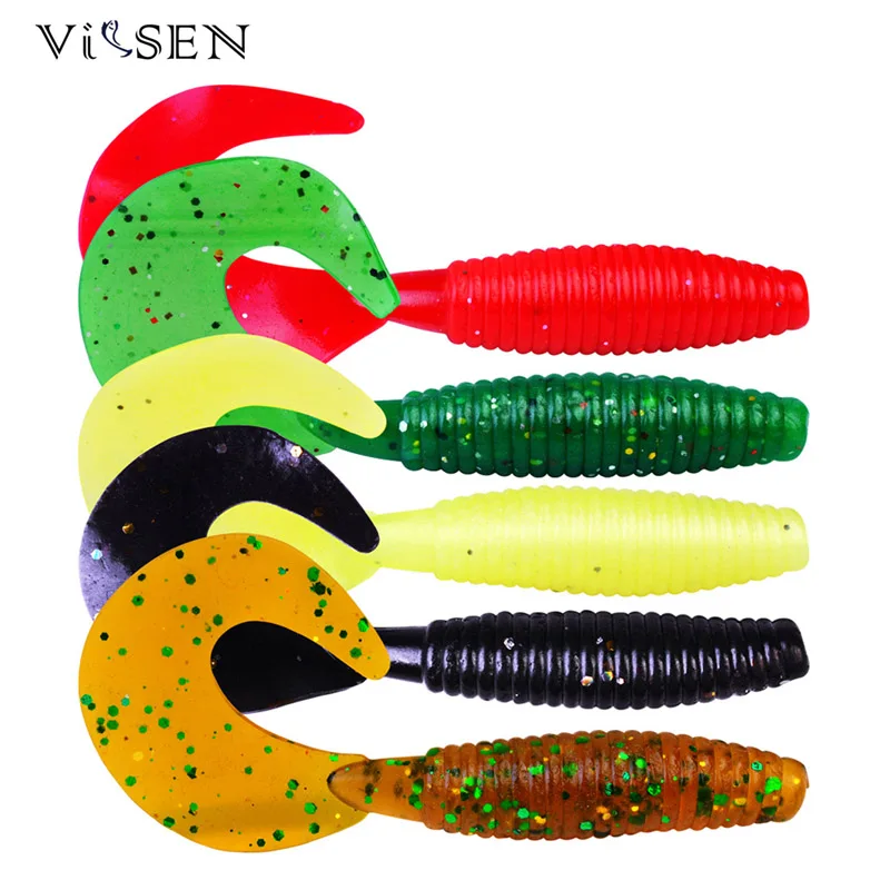 

Artificial Fishing Silicone Worm 10pcs/Bag Soft Rubber floating bait Pesca carp Fishing Lure