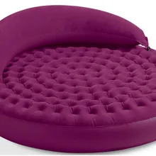 20 шт./лот круглая кровать плюс спинка ленивый диван портативная складная кровать комбинированная воздушная подушка Открытый Матрас С Флокированной поверхностью