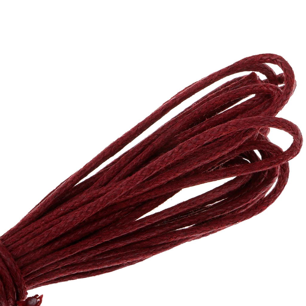 10yd 1.5mm Durable Handmade Leather String Jewelry Making Bracelet DIY Thread Cord for Necklace Bracelet Anklet Craft