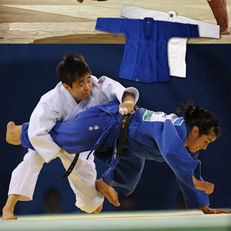 2016new Blue and White cotton dobok Jiu Jitsu gi Judo uniform Standard Taekwondo martial arts uniform training competition suit 2016new Blue and White cotton dobok Jiu Jitsu gi Judo uniform Standard Taekwondo martial arts uniform training competition suit