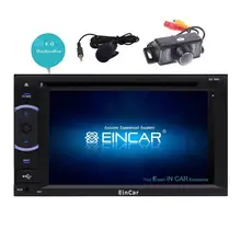 Camera+Quad-core 6.2” Android 6.0 Car Stereo 2 Din in Dash GPS Navigation Radio Support Mirroring USB OBD2 WIFI+External Micro