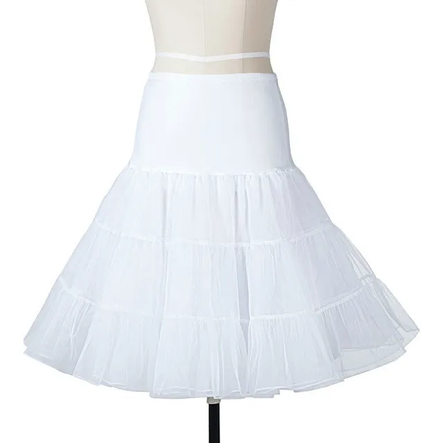 Женское платье в горошек, большие качели, Vestidos, Ретро стиль, халат, повседневное, для выпускного вечера, вечернее платье рокабилли, 50 s, 60 s, Pinup, винтажные платья - Цвет: Pettiskirt White