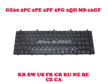 Laptop Keyboard For MSI GE60 2OC 2OD 2OE 2PC Black With Colorful Backlit KR Korean GR German SW Swiss US English Laptop Keyboard For MSI GE60 2OC 2OD 2OE 2PC Black With Colorful Backlit KR Korean GR German SW Swiss US English