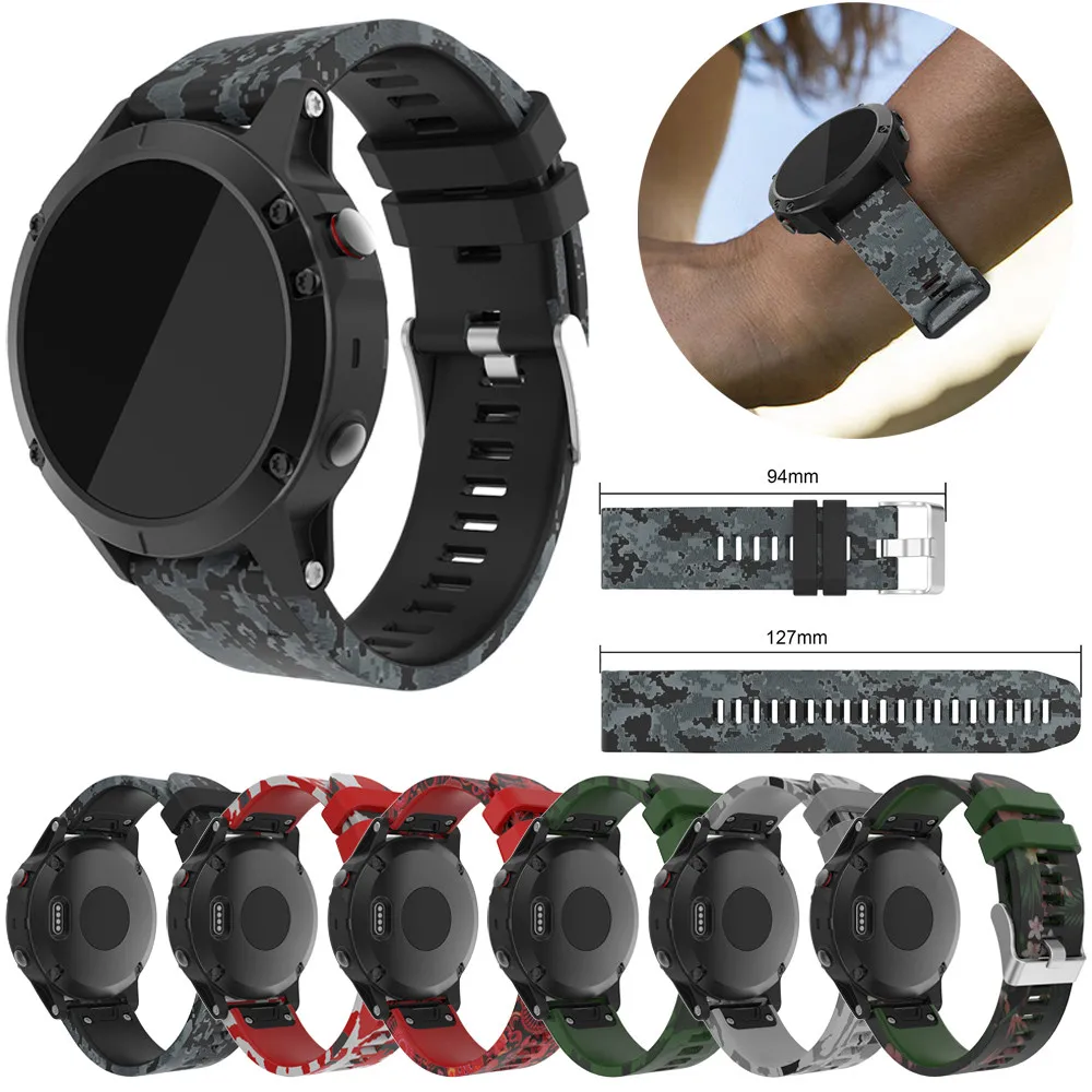 

watch strap For Garmin Fenix 5 GPS Watch Replacement Silicagel Soft Quick Release Kit Band Strap For Garmin Fenix 5 GPS WatchJ.4