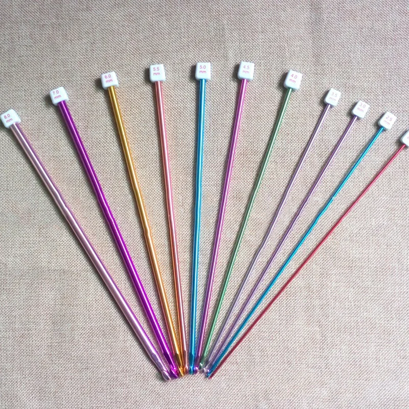 

Colorful Crochet Hooks DIY Craft Weave Knit Knitting Needles with Bead AFGHAN Aluminum Knit Needle Loom Tool 2-8mm