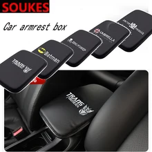 Из искусственной кожи салона Non-slip подлокотник коробка коврики коврик для Citroen C5 C4 C3 Mini Cooper Защитные чехлы для сидений, сшитые специально для Opel Astra H G J Vectra C Insignia Saab