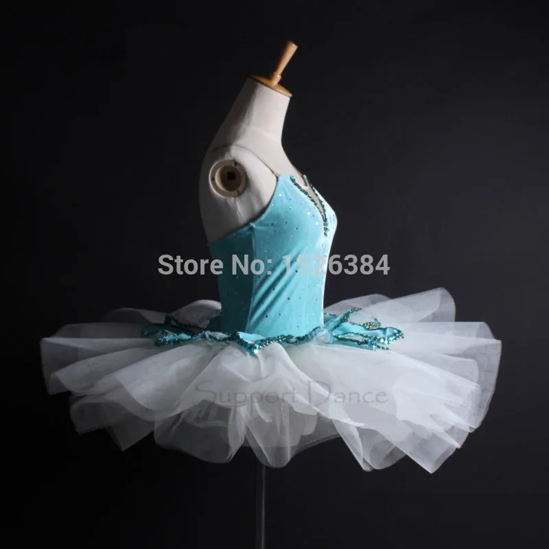 8 слоев девочек v-образным вырезом бархат балетное платье-пачка Женская сорочка костюм Поддержка танец C115