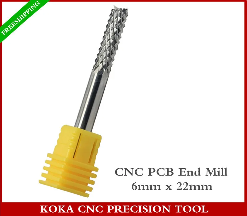 6 мм * 22 5 шт./кор. бесплатная доставка CNC PCB бит микро доска Концевая мельница машина