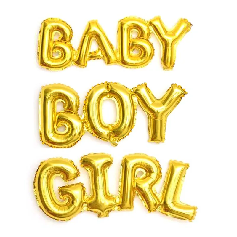 

Baby Shower Foil Balloons Gold Blue Pink Boy Girl Balloon Kids First 1st Birthday Party Gender Reveal Decorations Supplies