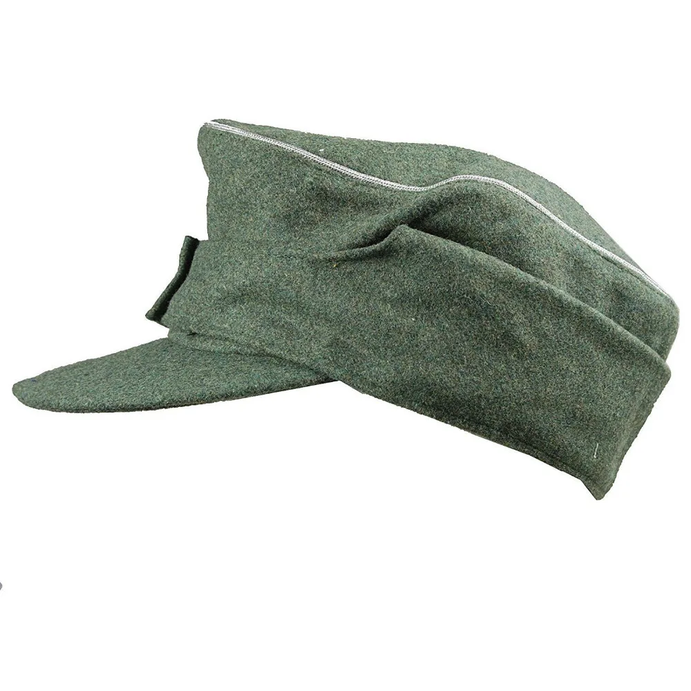 WWII WW2 German WH Officer M43 Panzer Wool Field Cap Army Shop-SIZE M