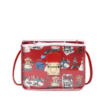 Модная женская сумка через плечо,, ПВХ, прозрачная сумка, набор, маленький кошелек для мобильного телефона, сумка через плечо для девушек