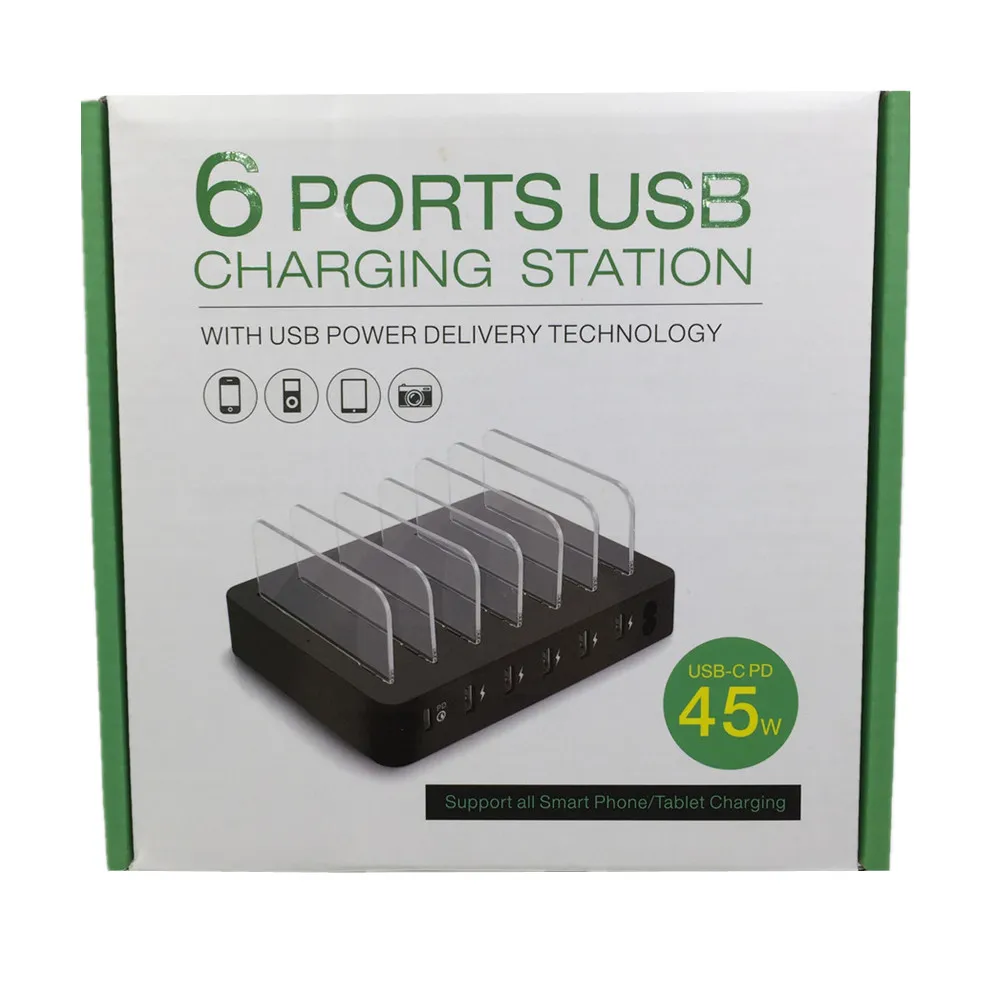 USB Type-C ũž  6 Ʈ 90W USB PD  MacBook Pro iPhone X/8/8 Plus   QC 3.0 for 