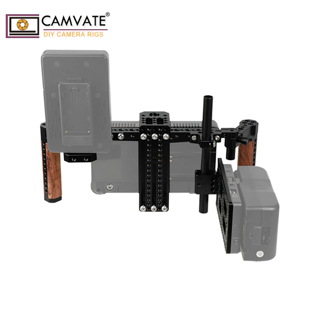 CAMVATE " и 7" ЖК-дисплей монитор директора держатель для монитора комплект с деревянными ручками C1763 камеры Фото аксессуары